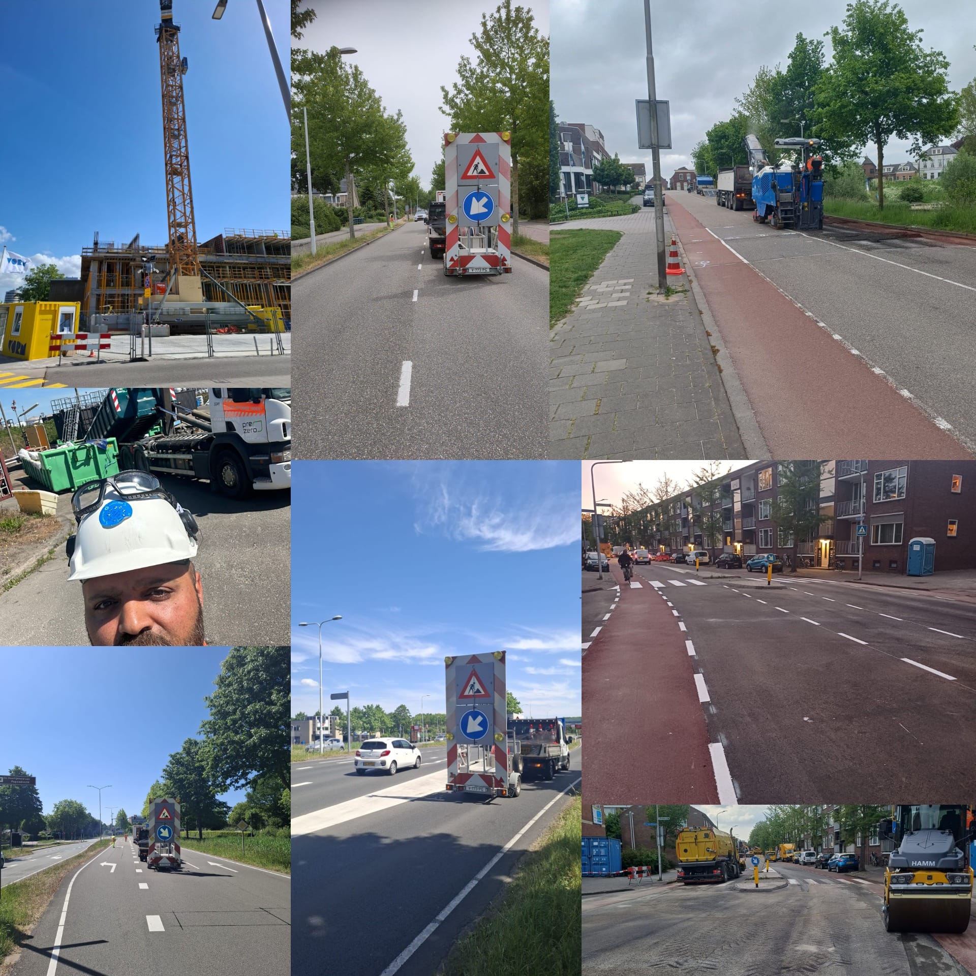 Verkeersregelaars aan het werk bij een druk kruispunt